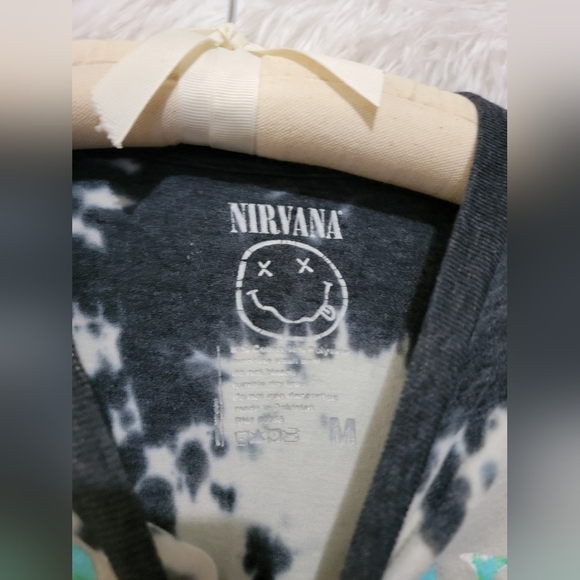 Nirvana Come As You Are Black Tie-Dye Graphic T-Shirt Mens M - Picture 3 of 6